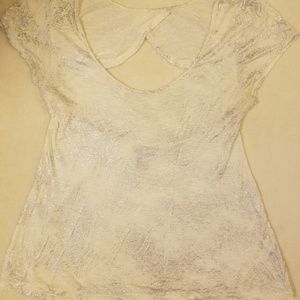 Wet Seal Silver Snake Skin Pattern Blouse - Large